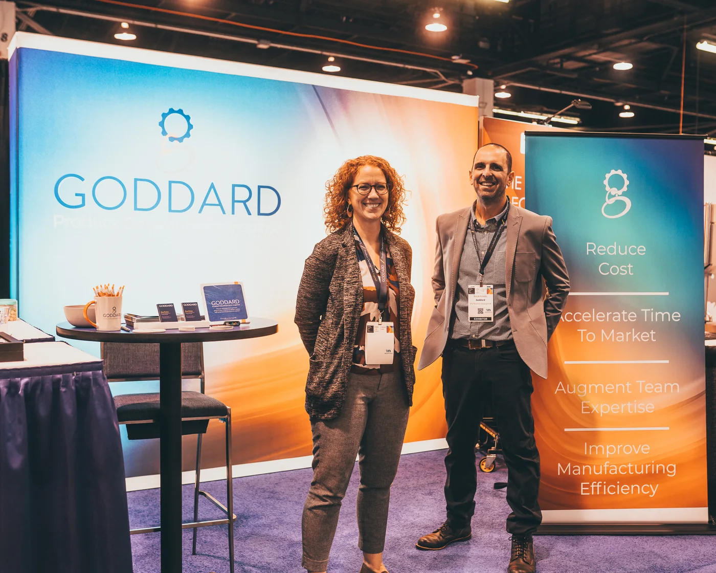 The Goddard Technologies team inside its completed expo booth